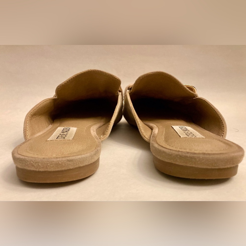Steve Madden Fall Camel Suede Mule Chunky Chain Accent Casual Career 7 - Picture 8 of 12
